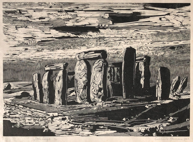 Stonehenge, by Gertrude Hermes, English, (1901-1983)
