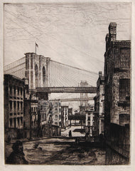 "Cobwebs, or Brooklyn Bridge" by John Taylor Arms, Amer., (1887-1953)