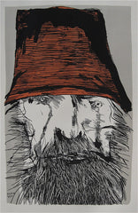 "Bearded Man in Hat" by Leonard Baskin, Amer., (1922-2000)