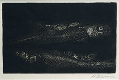 "Two Fish" by Hyman Bloom, Amer., (1913-2009)