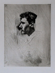 "Self Portrait in Profile" by Robert Frederick Blum, Amer., (1857-1903)