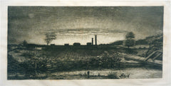 "A Brilliant Sunset" by John H. Bostwick, Amer., (Active mid 19th Cent.)