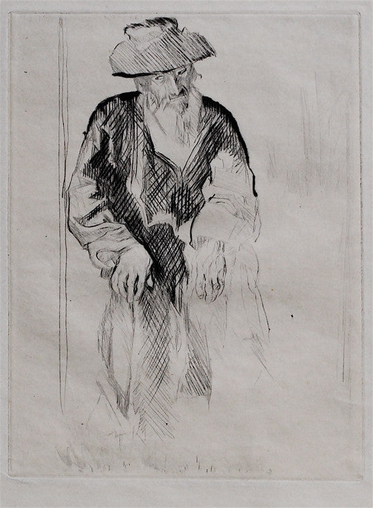 Frank W. Brangwyn Old man with Cane