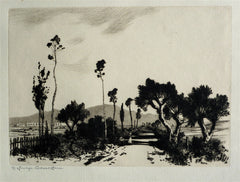 "Road in the Campagna, Rome" by George Elbert Burr,  Amer., (1859-1939)