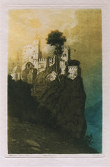 "Rheinstein Castle on the Rhine" by George Elbert Burr, Amer., (1859-1939)