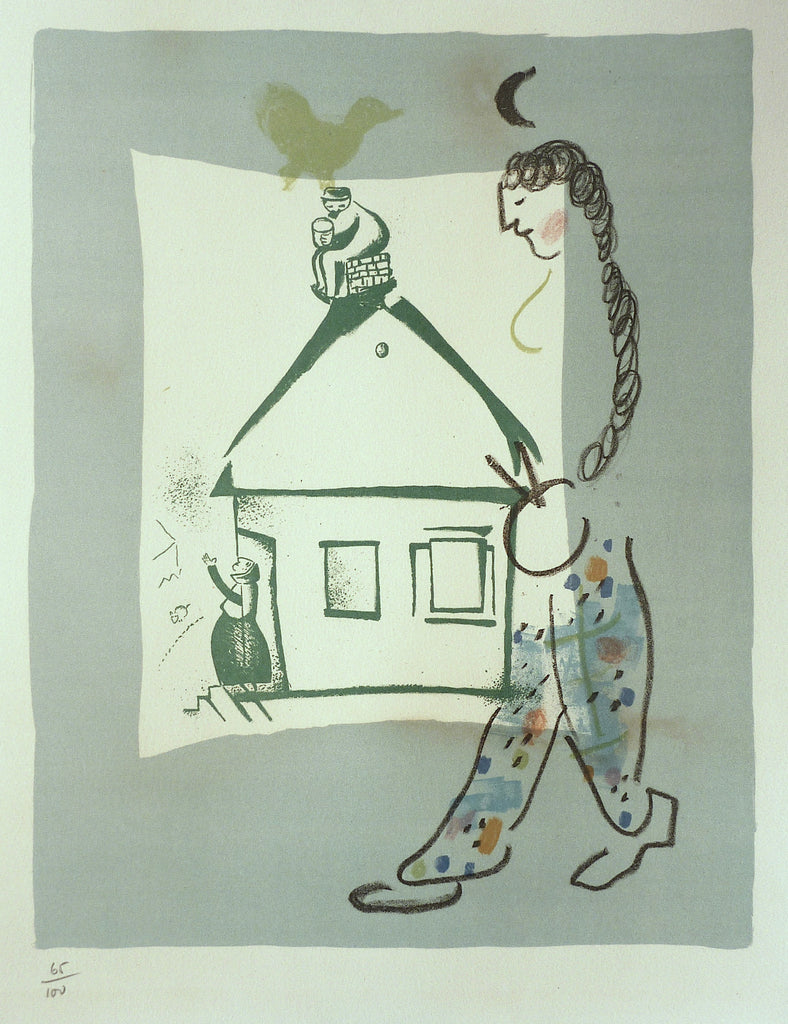 "The House in My Village" by Marc Chagall, Russ.-Fr., (1887-1985)