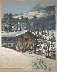 "Alpine Chalet" by Hans Figura, Austrian, (1898-1978)