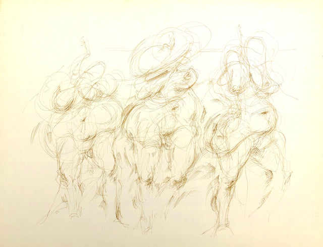 Three Fat Figures, by Norman Gorbaty, Amer., (1932-2020)