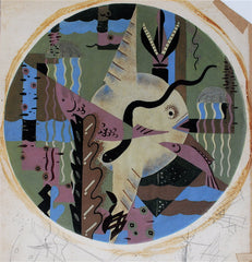 "Tondo Abstraction: Nautical Motif" by Douglas Reid Hansen,Amer., (20th Century)