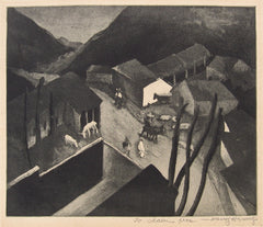 "Farm Scene" by Harry Hering, Amer., (1887-1967)