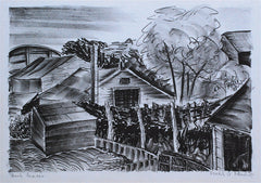 "Back Fences (Provincetown)" by Mabel Hewit, Amer., (1903-1984)
