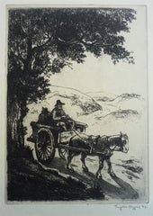 "Pioneer in Wagon" by Eugene Higgins, Amer., (1874-1958)