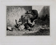 "Coq et Poules" by Charles-Emile Jacque, Fr., (1813-1894)