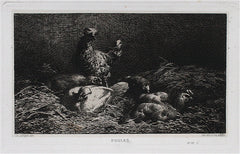 "Poules" by Charles-Emile Jacque, Fr., (1813-1894)