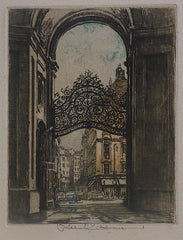 "Gate of the Imperial Palace, Vienna (Michaelertor"" by Robert Kasimir, Austrian, (1914-2002)