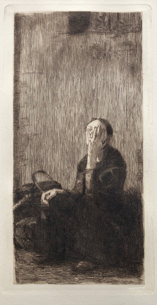An der Kirchenmauer (By the Church Wall), by Kathe Kollwitz, (German, (1878-1945)