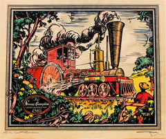 "The Stevens Crampton Camden & Amboy Railroad 1845" by Otto A. Kuhler, German-Amer., (1894-1977)