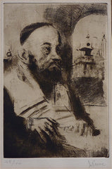 "Rabbi of Prague" by Jack Levine, Amer., (1915-2010)