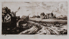 "Entree du Faubourg Saint-Mareau" by Charles Meryon, Fr., (1821-1868)