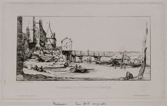 "Passerelle du Pont-au-Change, Apres L'Incindie de 1621" by Charles Meryon