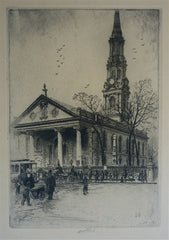 "St. Paul's Church, New York City" by Charles F. W. Mielatz, German-Amer., 1864-1919)
