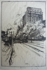 "Rail Yards, Buffalo" by J. Andre Smith, Amer., (1880-1959)