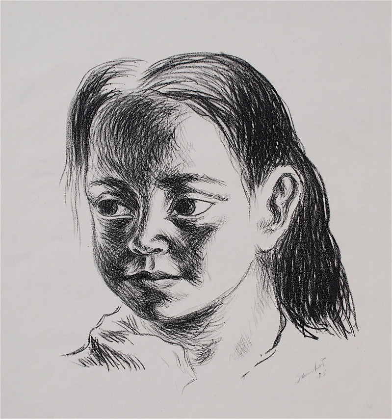Pacheco Fernando C. Head of a Young Girl