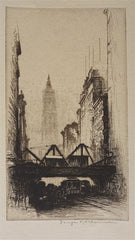 "Broadway, N.Y." by George T. Plowman, Amer., (1869-1932)