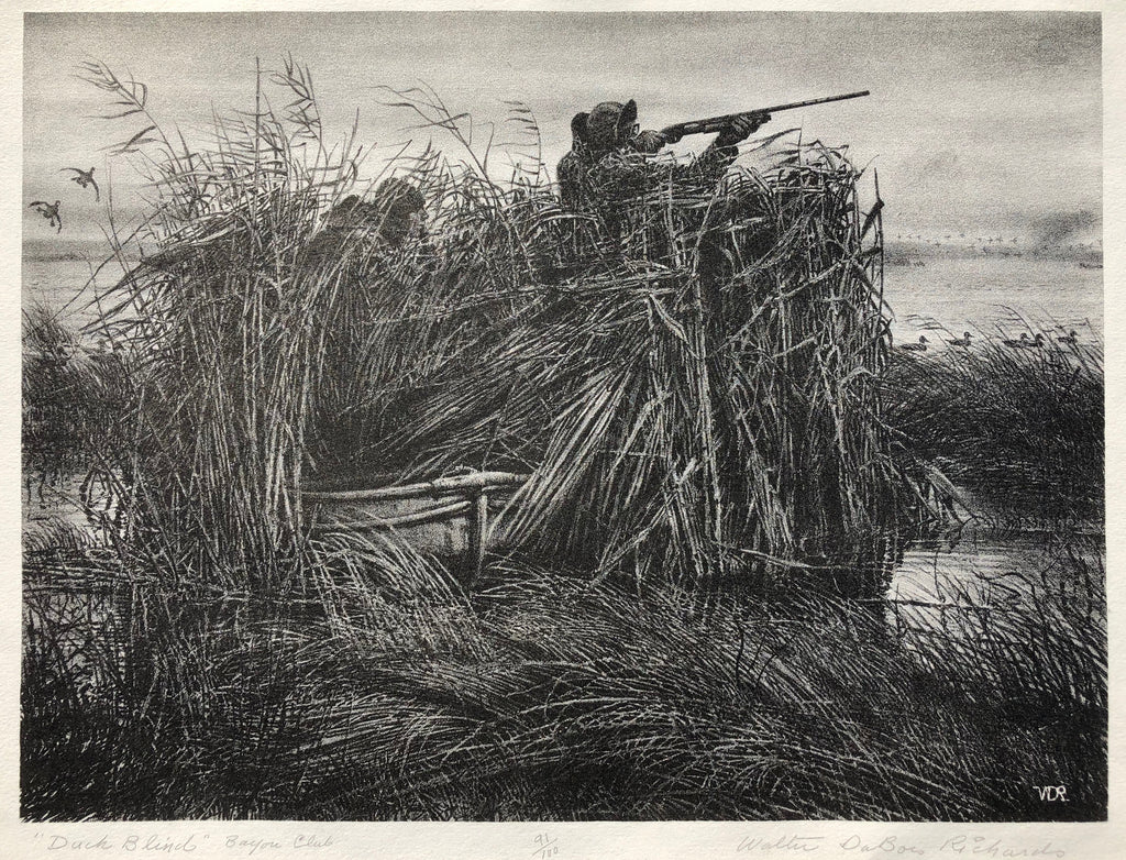 "Duck Blind Bayou Club" by Walter Dubois Richards, Amer., (1905-1964)