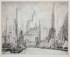 "Financial Towers, Manhattan" by Ernest D. Roth, (Amer., 1879-1964)
