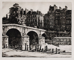 "Le Pont Marie, Paris" by Henry Rushbury, Eng., (1889-1968)