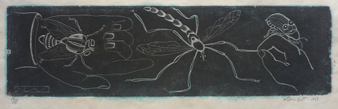 "Insects and Hands" by William Kent (Amer., 1919-2012)
