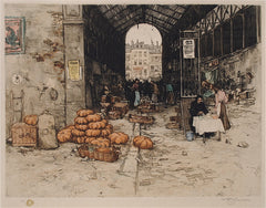 "Entrance to the Paris Market" by T. Frantisek Simon, Czech., (1877-1942)