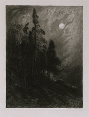 "Cedars by Moonlight" by James D. Smillie, Amer. (1833-1909)