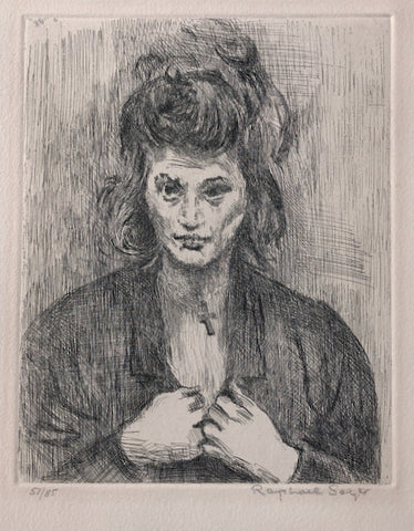 Woman With Cross, Raphael Soyer, (1899-1987)