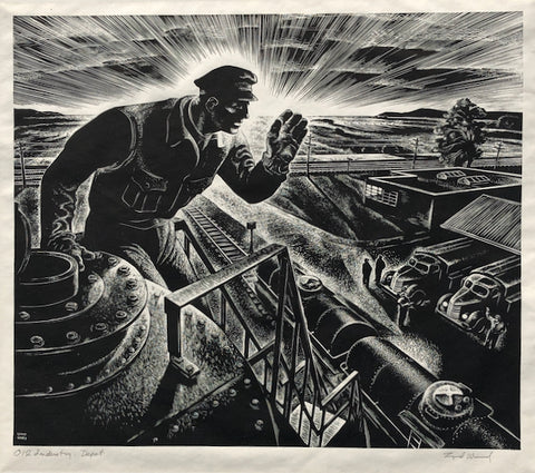 Oil Industry Depot, by Lynd Ward, Amer., (1905-1985)