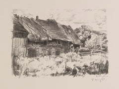 "Turkeys in a Farm Yard" by George Hand Wright, Amer., (1872-1951)
