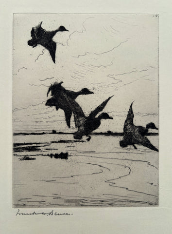 Frank W Benson, Amer., (1862-1951), Ducks Alighting