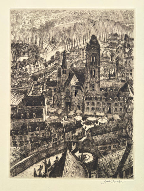 Samuel Chamberlain, Amer., (1895-1975), Market Day At Senlis