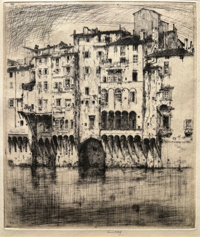 Ernest D Roth, Amer., (1879-1964), Old Houses On The Arno