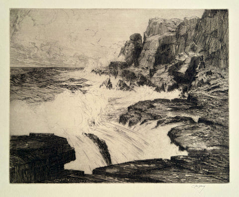 Charles Jac Young, Amer., (1880-1940), Surf Pounded Coast