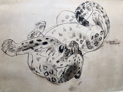 Leopard At Play, by Walter Addison, Amer., (1914-1982) ON HOLD