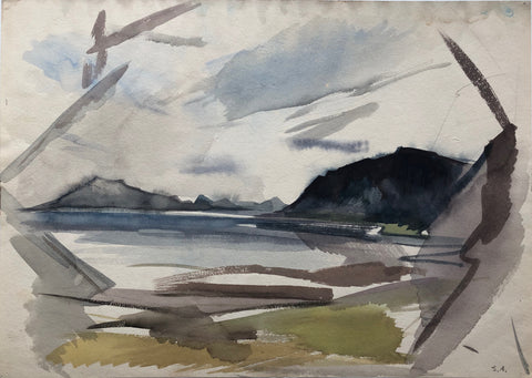 "Rocky Coast and Inlet, Iceland" by Sperry Andrews, Amer., (1917-2005)