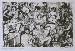 "Frenzied Effort " by Peggy Bacon, Amer., (1895-1987)