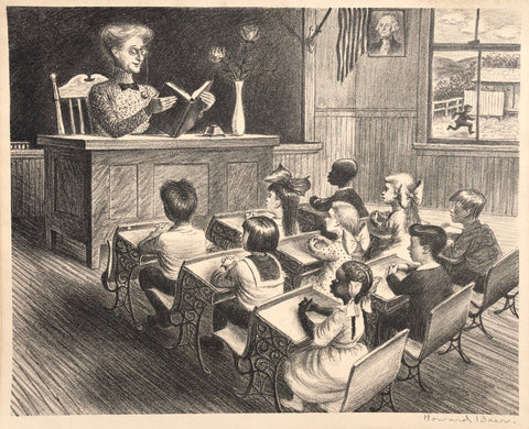 Reading Class by Howard Baer, Amer., (1907-1986)