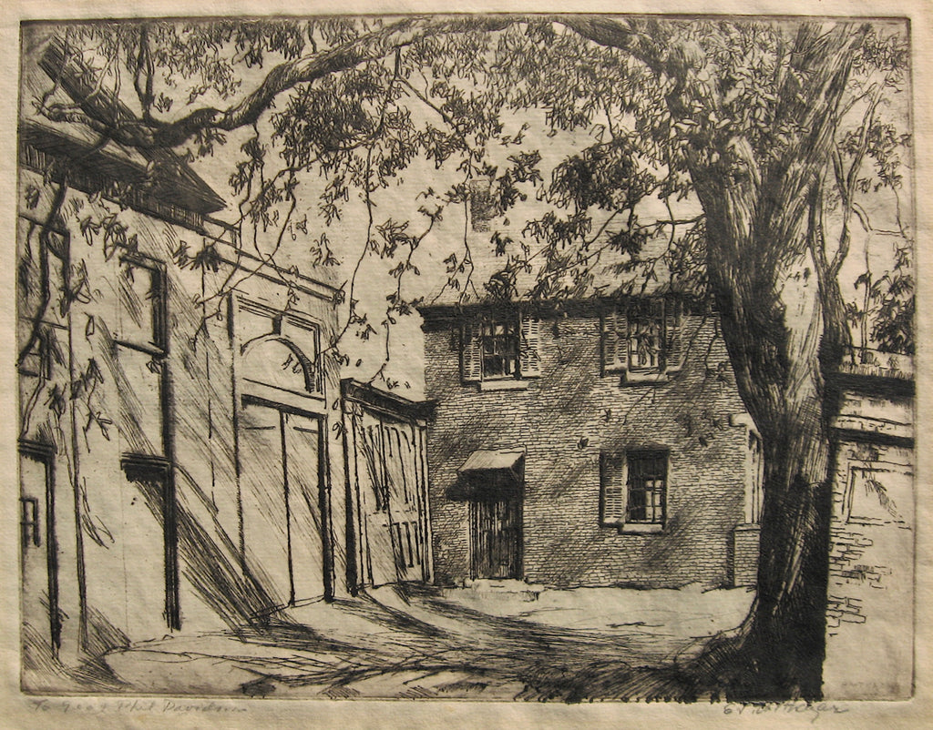 "Wadsworth Barn, Hartford, CT" by Edward J. Balthazar, Amer., (1890-1956)