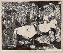 "Odalisque" by Gertrude Barrer, Amer., (1921-1997)