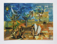 "Tree Motif Abstraction" by Gertrude Barrer, Amer., (1921-1997)