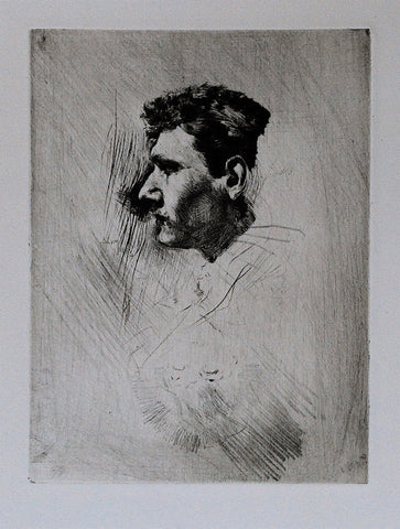 Robert F. Blum Self Portrait in Profile