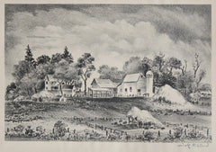 "Minnesota Farmyard" by Adolf Dehn, German-Amer., (1895-1963)
